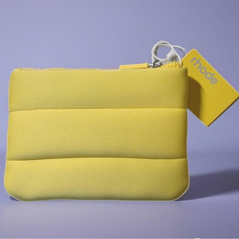 RHODE Yellow Quilted Puffer Cosmetic Case - Picture 3 of 3